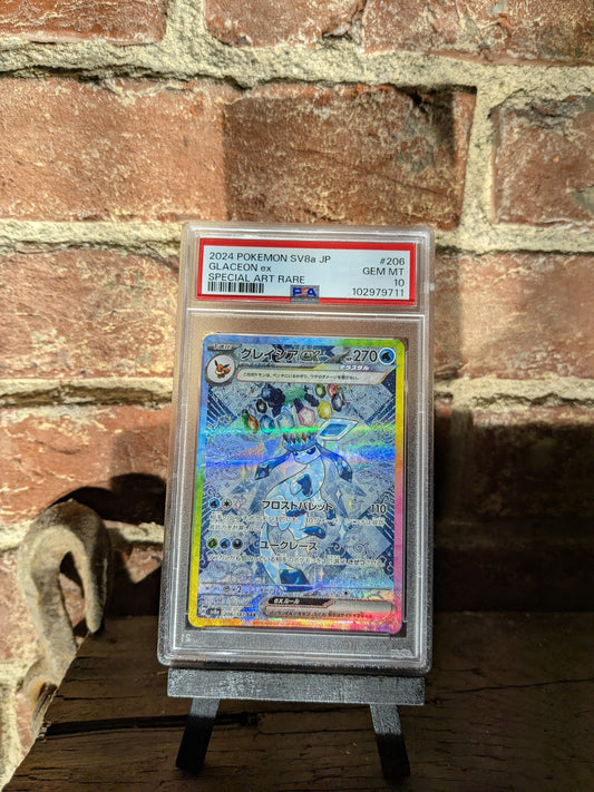 PSA 10 Glaceon ex - 206/187 - SV8a: Terastal Fest ex (SV8a)
